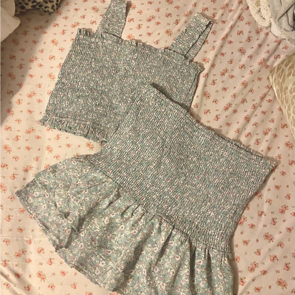 2-Piece Floral Skirt Set